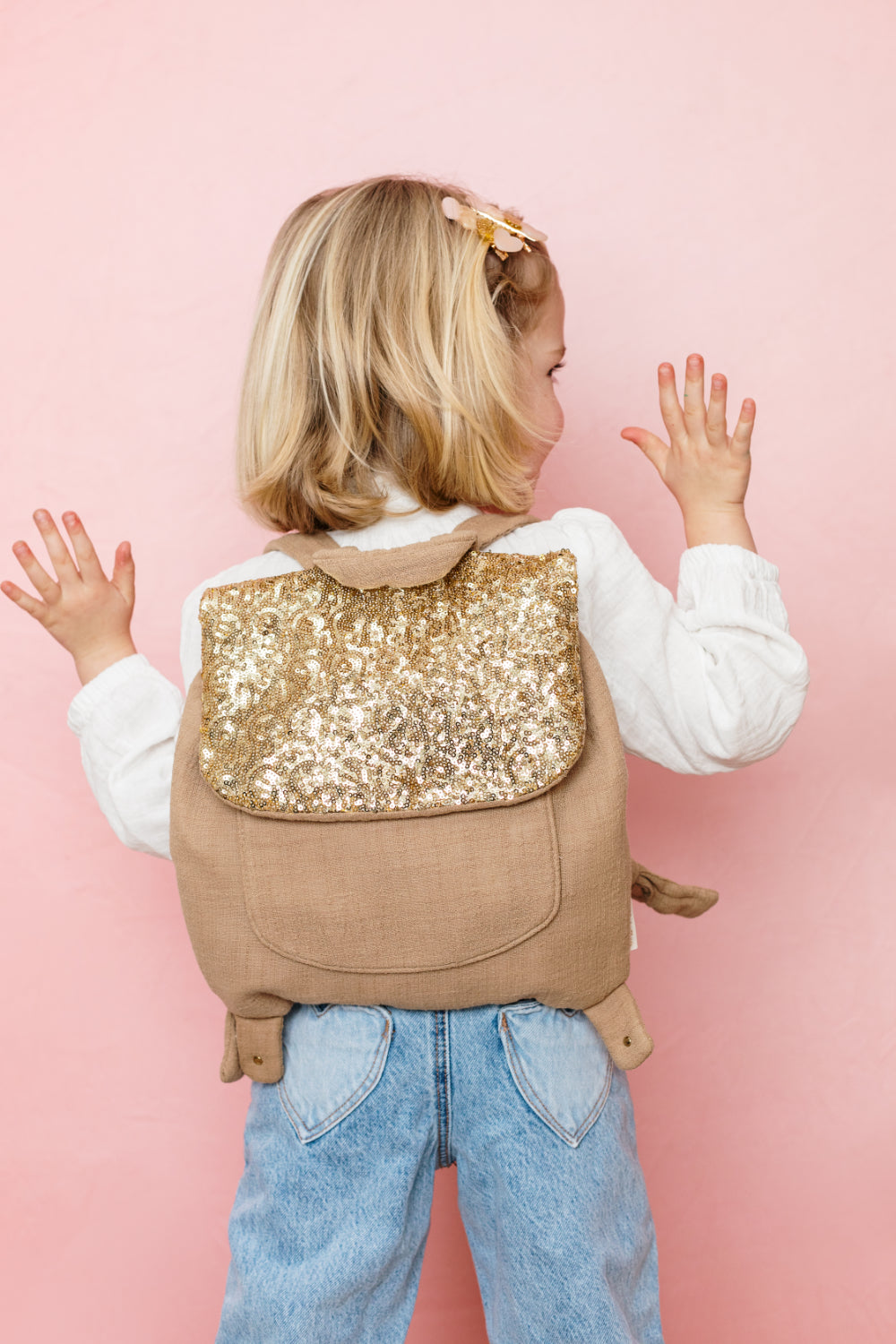 Sac à dos crèche Sequins dorés - Main Image