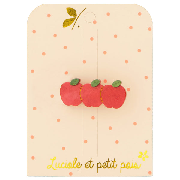 Barrette 3 pommes | Luciole et petit pois