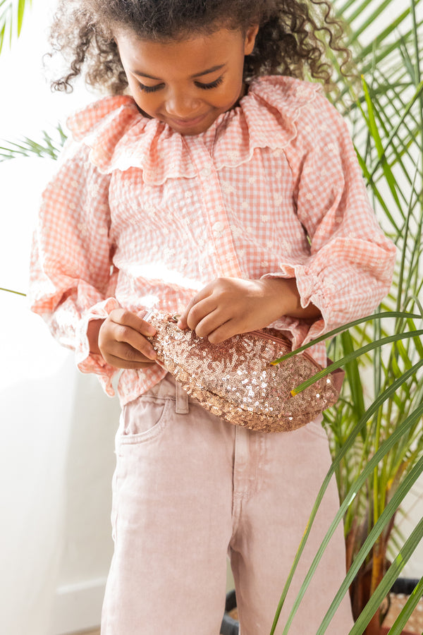 Sac banane - Sequins roses